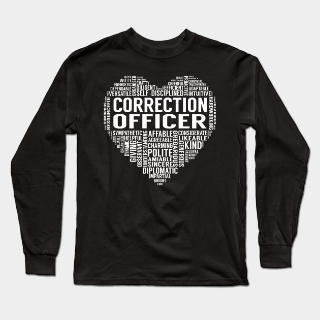 Correction Officer Heart Long Sleeve T-Shirt by LotusTee